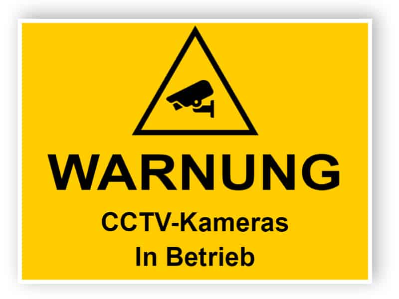 CCTV-Zeichen - CCTV-Kameras in Betrieb