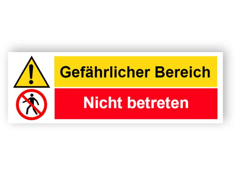 Gefährlicher Bereich / Nicht betreten - Landschaft Zeichen