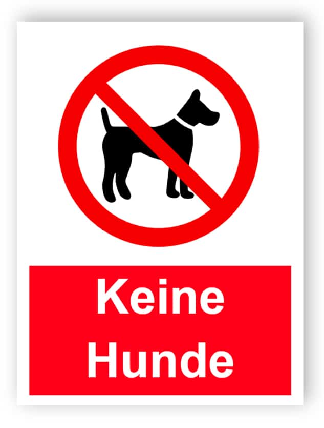 Keine Hunde Zeichen