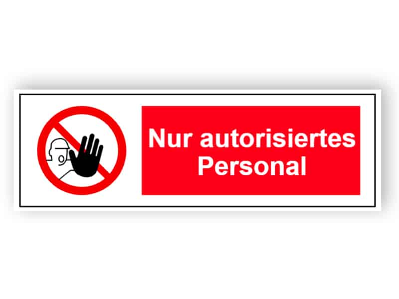Autorisiertes Personal Zeichen