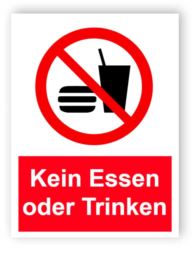 Kein Essen oder Trinken Zeichen