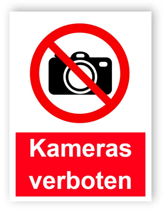 Kameras verbotenes Zeichen