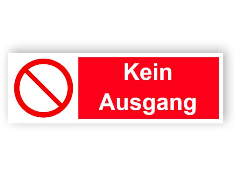 Kein Ausgang - Landschaft Zeichen