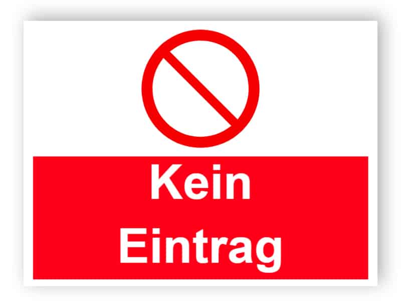 Kein Eintrag - große Landschaft Zeichen