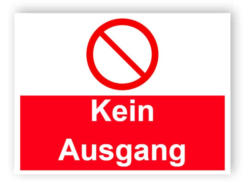 Kein Ausgang - große Landschaft Zeichen