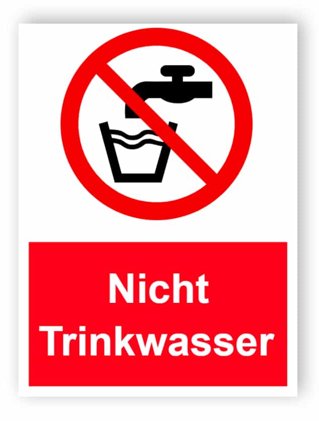 Nicht Trinkwasser Zeichen