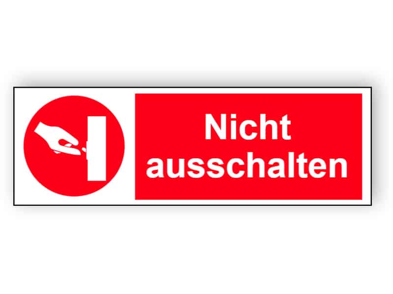 Nicht ausschalten - Landschaft Zeichen