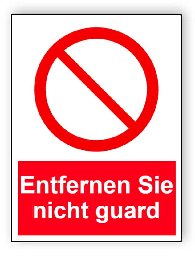 Entfernen Sie nicht guard - Porträt Zeichen