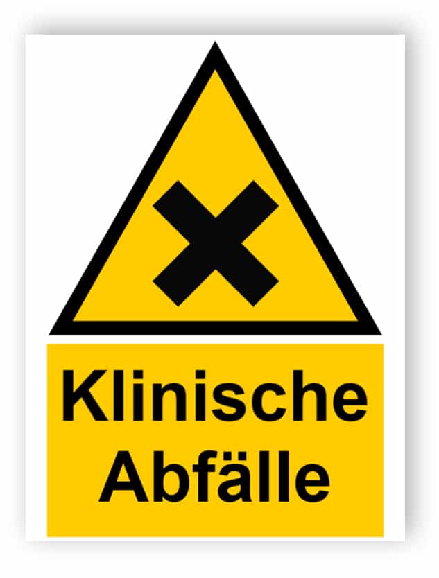 Klinische Abfälle Zeichen