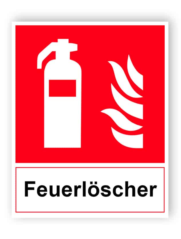 Feuerlöscher Zeichen
