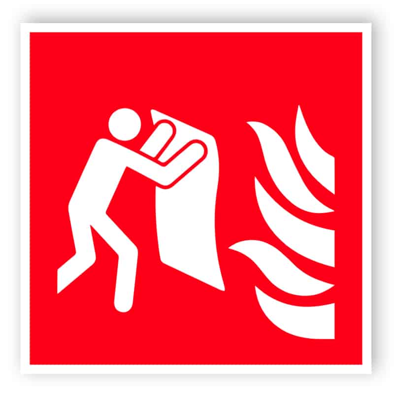 Feuerlöschdecke Zeichen