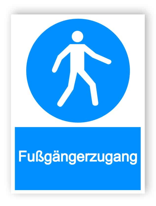 Fußgänger Zeichen