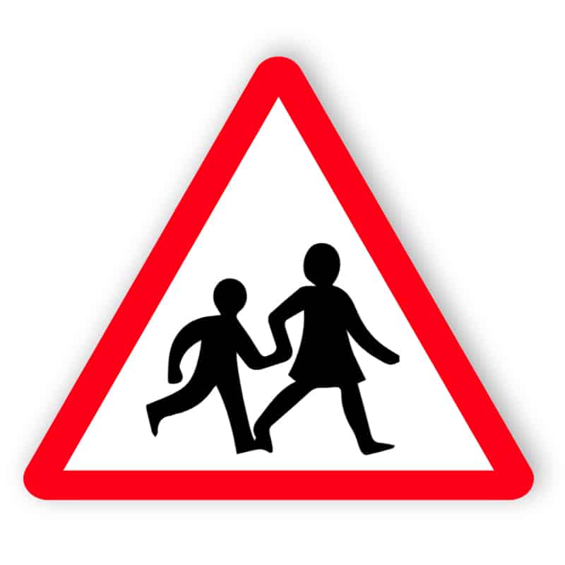 Kinder Kreuzung Zeichen