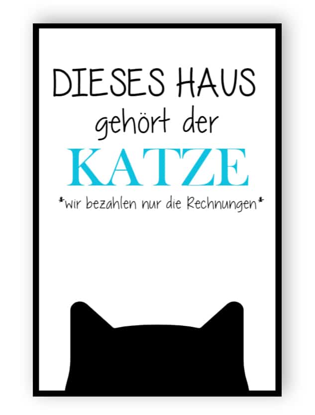 Dieses Haus gehört zur Katze Zeichen