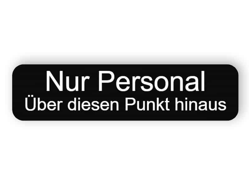 Personal nur Zeichen
