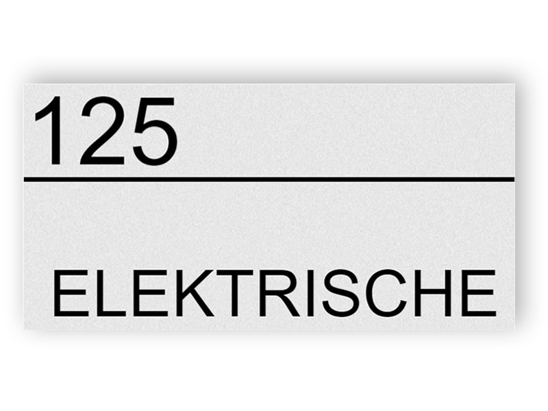Benutzerdefinierte Türnummer und Karrieretitelzeichen