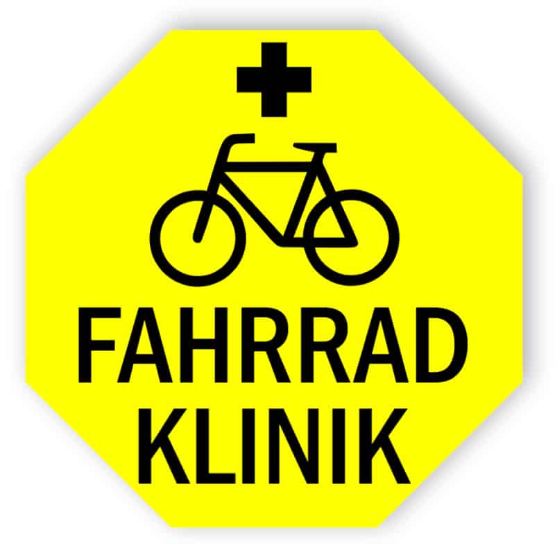 Fahrrad Klinik Zeichen