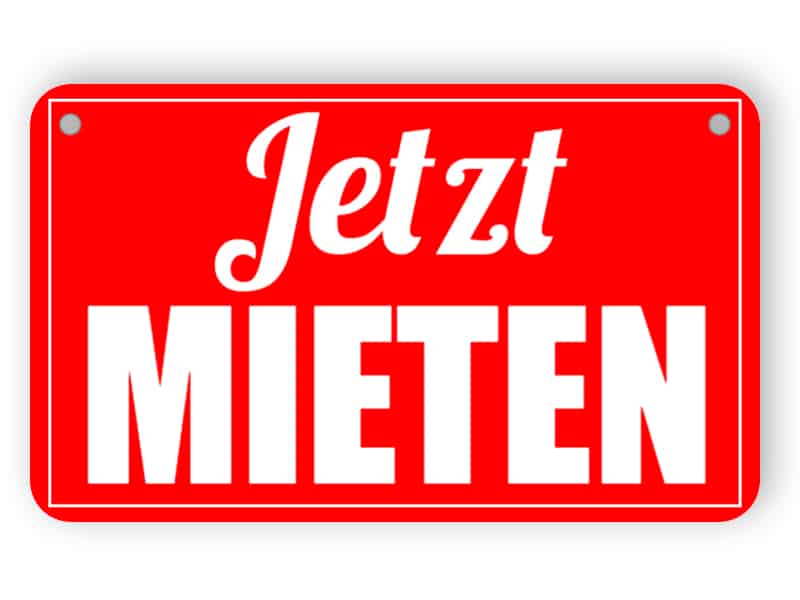 Jetzt mieten Zeichen