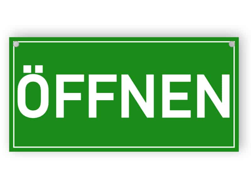 Öffnen Zeichen