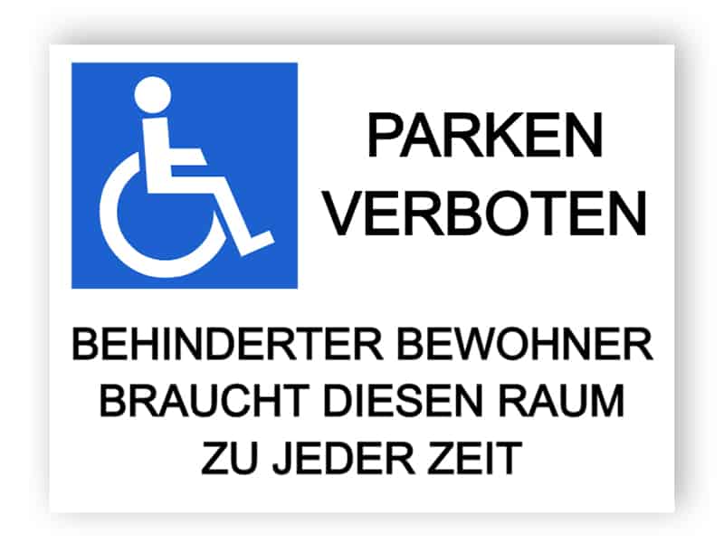 Es stehen keine Parkmöglichkeiten - disabled Bedürfnisse dieser Raum