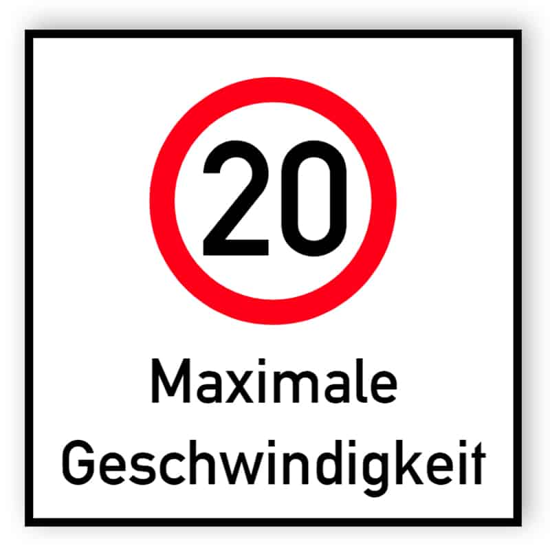 Höchstgeschwindigkeit 20 Zeichen