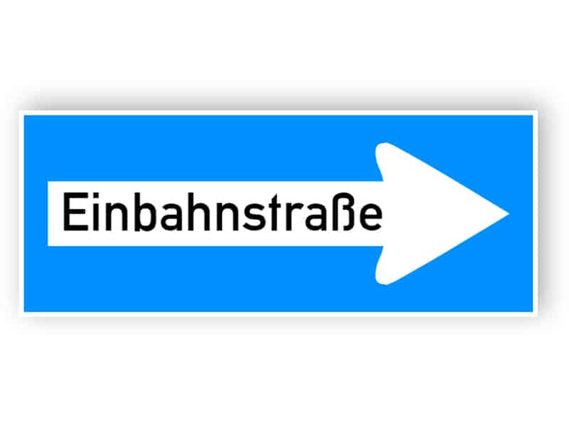 Einbahnverkehr in Richtung angezeigt (rechts) Zeichen