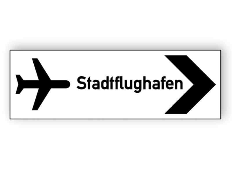 Stadtflughafen Zeichen