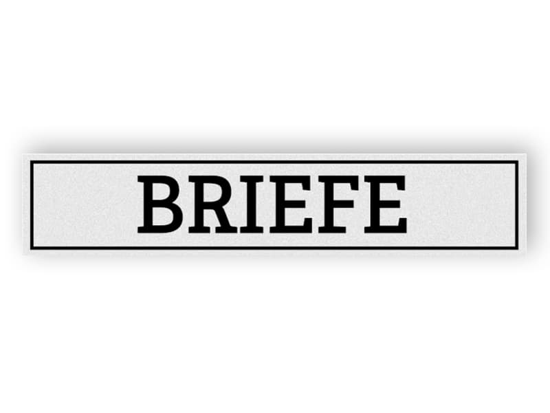 Silberne Briefkastenplatte