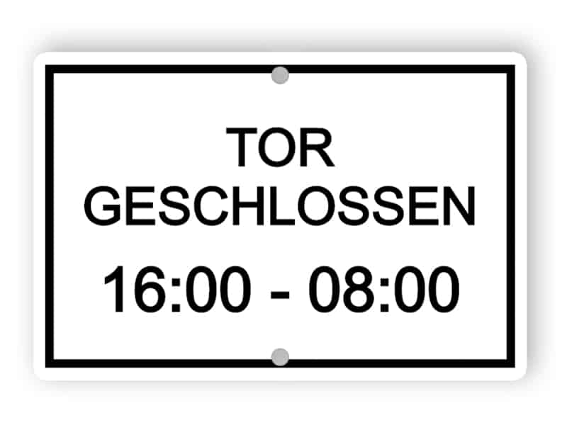 Tor geschlossen Zeichen