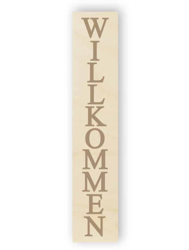 Willkommenes Zeichen