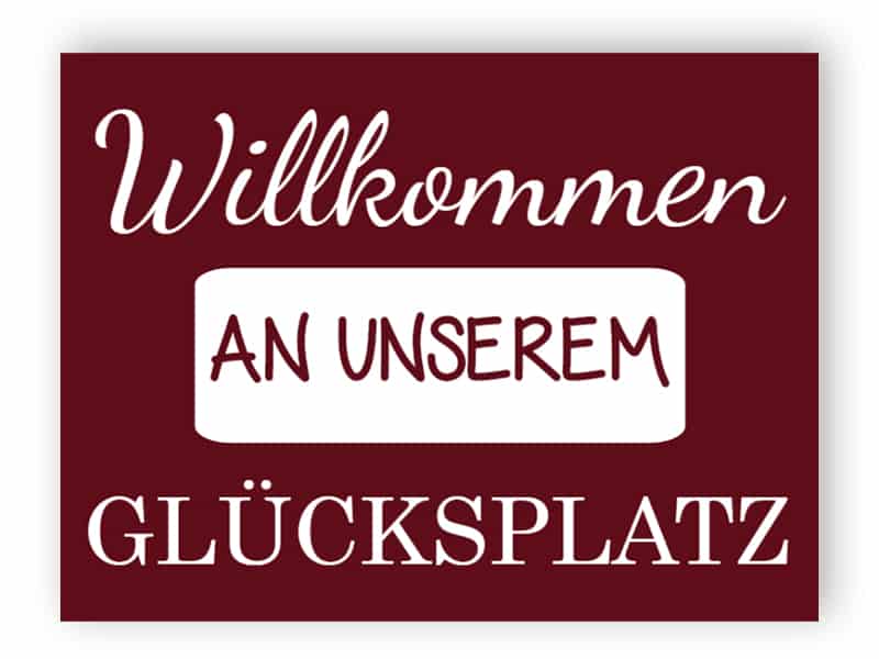 Burgund willkommenes Zeichen