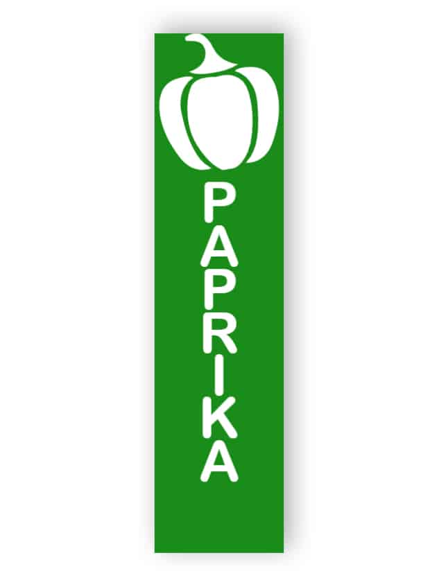 Grüner Paprika Zeichen