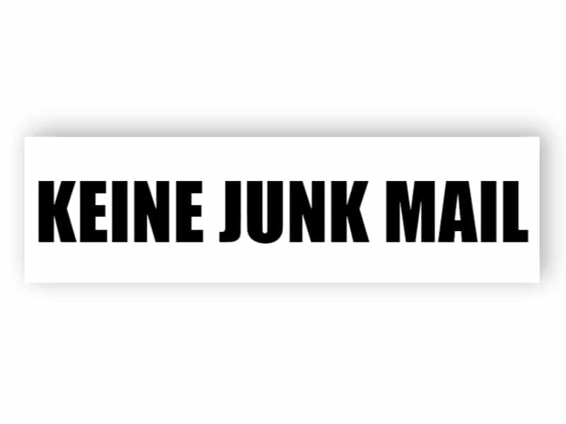 Kein Junk-Mail-Zeichen 2