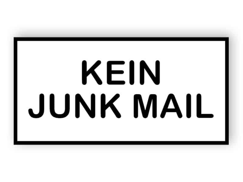 Kein Junk-Mail-Zeichen 4