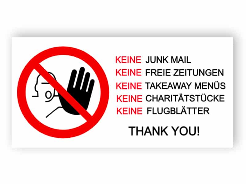 Kein Junk-Mail-Zeichen 5
