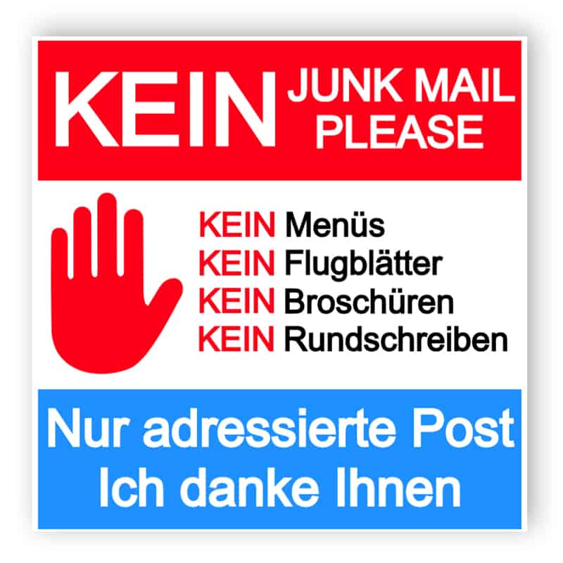 Kein Junk-Mail-Zeichen 6
