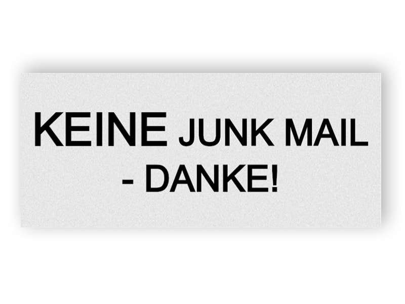 Silber kein Junk-Mail-Zeichen