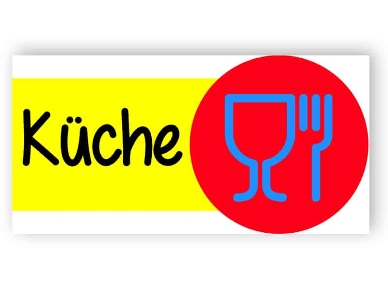 Bunte Küche Zeichen