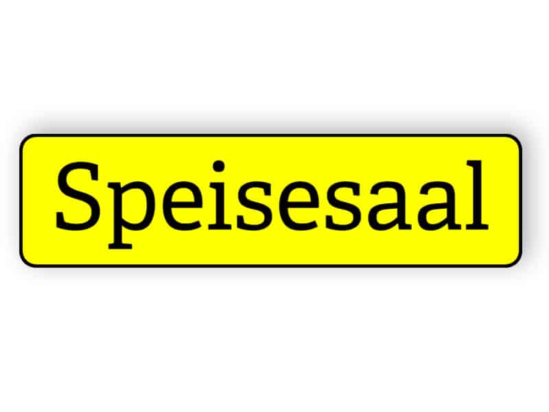 Speisesaal Zeichen