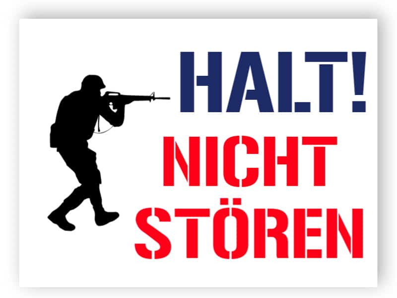 Halt - nicht stören Zeichen