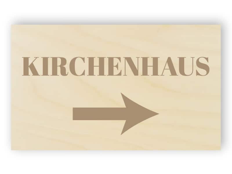 Hölzerne Kirche Hauszeichen