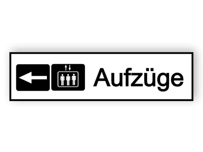 Aufzüge Zeichen