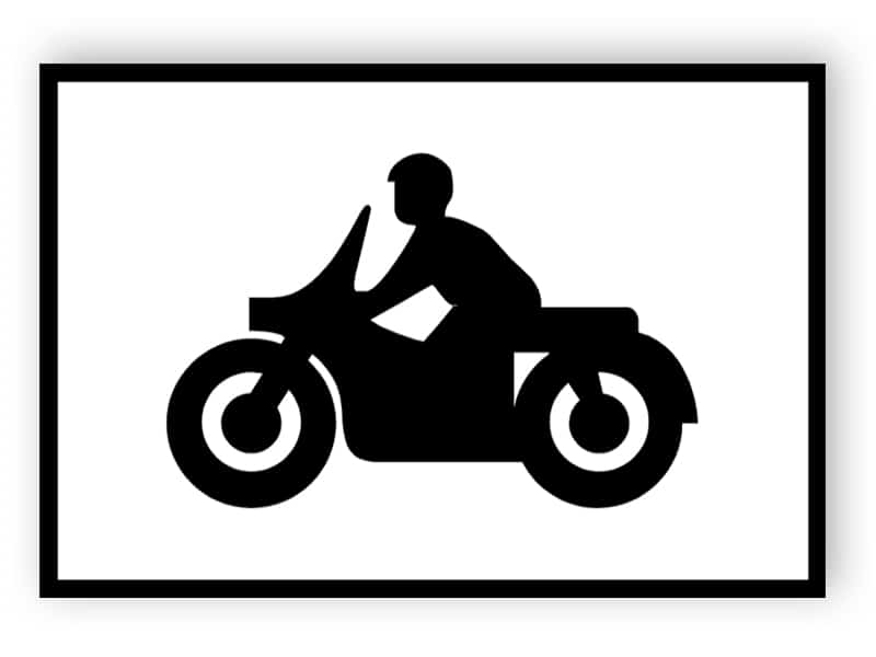 Parkplatz für Solo-Motorräder Zeichen
