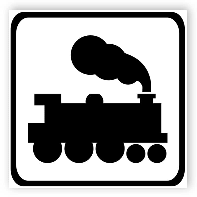 Offener Bahnübergang ohne Lichtsignale Zeichen