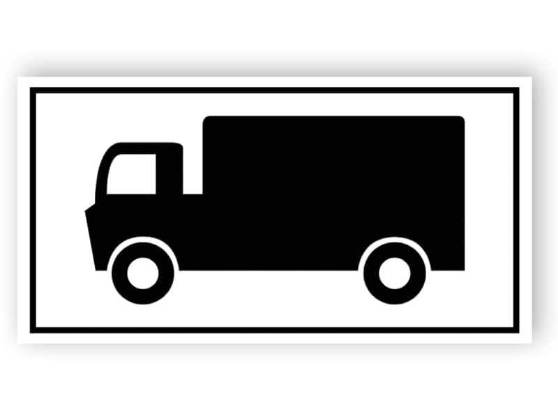 Parkplatz für Lastkraftwagen Zeichen