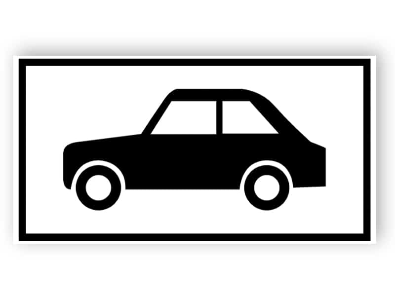 Parkplatz für Kraftfahrzeuge Zeichen