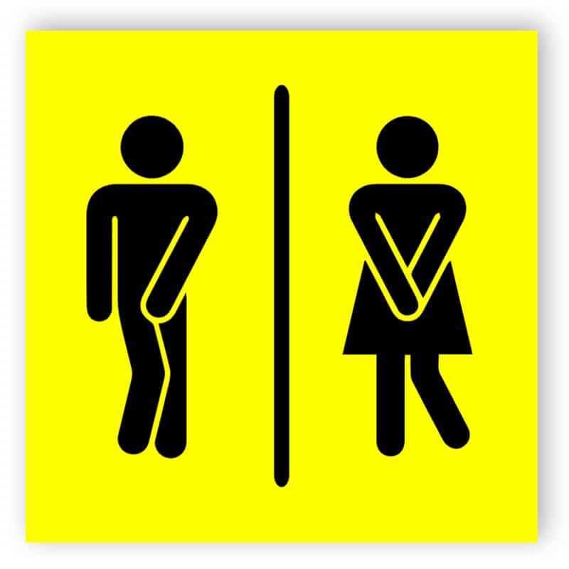 Yellow WC Zeichen