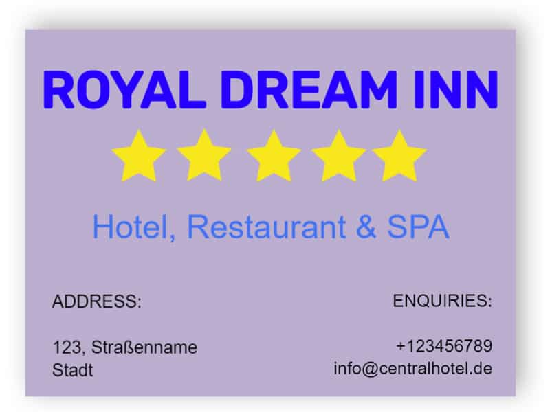 Hotel-Zeichen