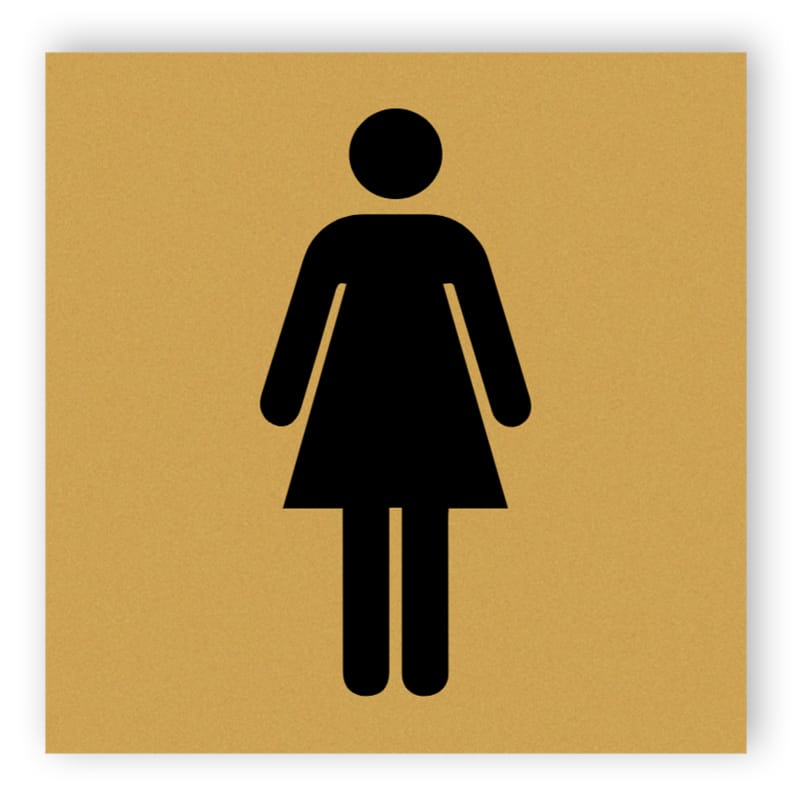 Gold Toilette Zeichen - Frauen