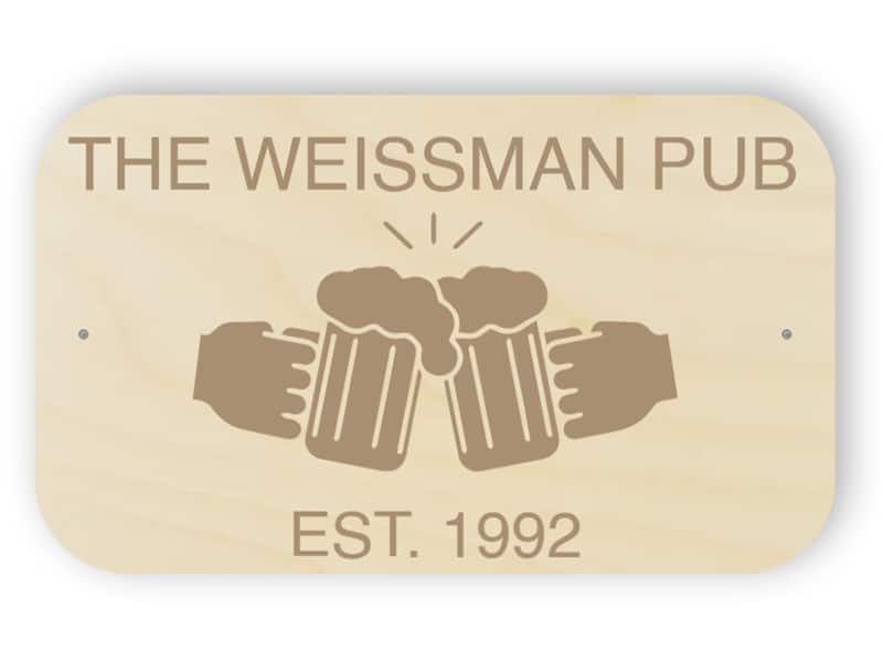 Holz Pubzeichen